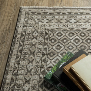 Oriental Weavers Chamberlain Indoor Area Rug - Luxurious Soft Polyester, Vintage Persian Motifs, And Elegant Design Grey,Beige Polyester Cch03b160235st