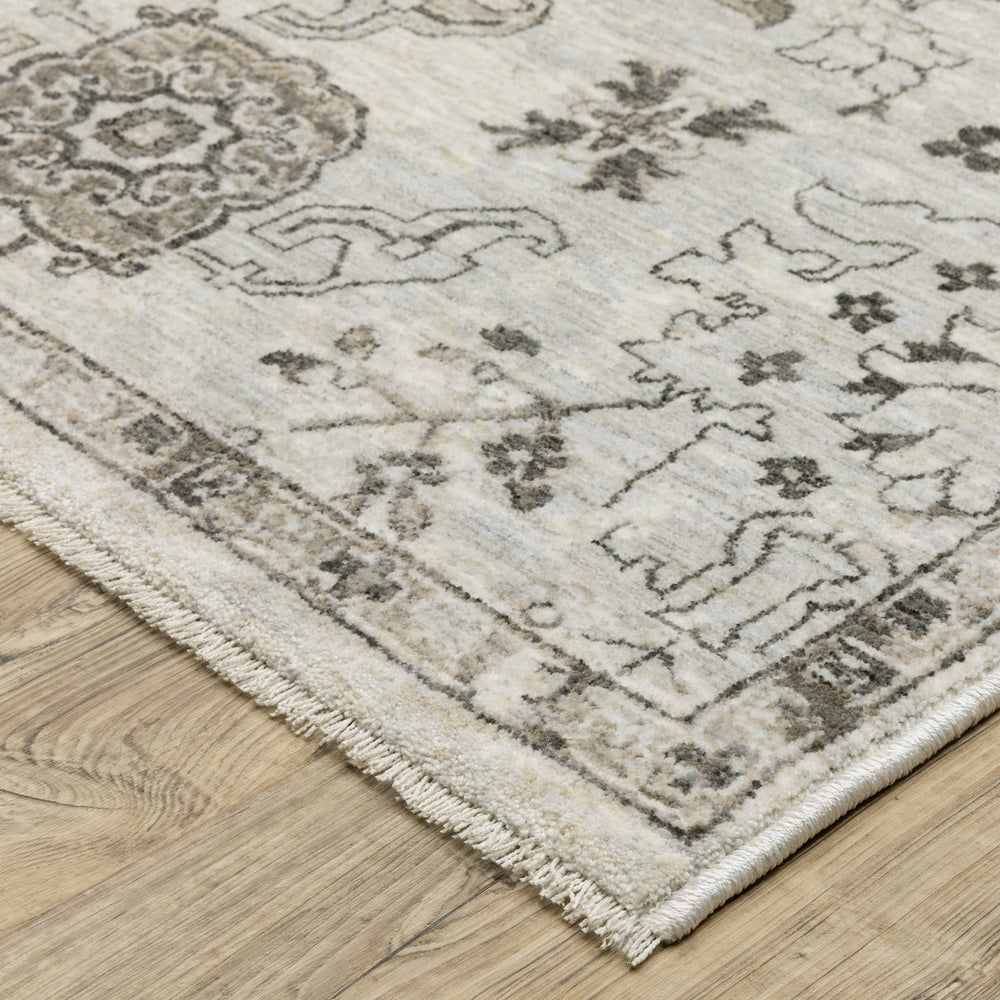 Oriental Weavers Chamberlain Indoor Area Rug - Luxurious Soft Polyester With Vintage Persian Motifs In Neutral Shades Ivory,Grey Polyester Cch06b100153st