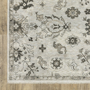 Oriental Weavers Chamberlain Indoor Area Rug - Luxurious Soft Polyester With Vintage Persian Motifs In Neutral Shades Ivory,Grey Polyester Cch06b100153st