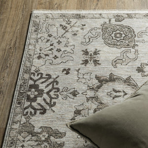 Oriental Weavers Chamberlain Indoor Area Rug - Luxurious Soft Polyester With Vintage Persian Motifs In Neutral Shades Ivory,Grey Polyester Cch06b100153st