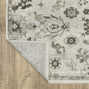 Oriental Weavers Chamberlain Indoor Area Rug - Luxurious Soft Polyester With Vintage Persian Motifs In Neutral Shades Ivory,Grey Polyester Cch06b100153st