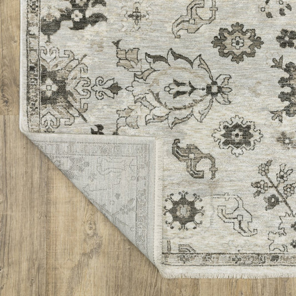 Oriental Weavers Chamberlain Indoor Area Rug - Luxurious Soft Polyester With Vintage Persian Motifs In Neutral Shades Ivory,Grey Polyester Cch06b100153st