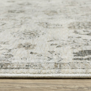 Oriental Weavers Chamberlain Indoor Area Rug - Luxurious Soft Polyester With Vintage Persian Motifs In Neutral Shades Ivory,Grey Polyester Cch06b100153st