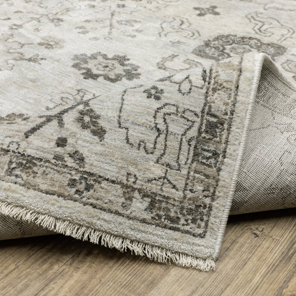 Oriental Weavers Chamberlain Indoor Area Rug - Luxurious Soft Polyester With Vintage Persian Motifs In Neutral Shades Ivory,Grey Polyester Cch06b100153st