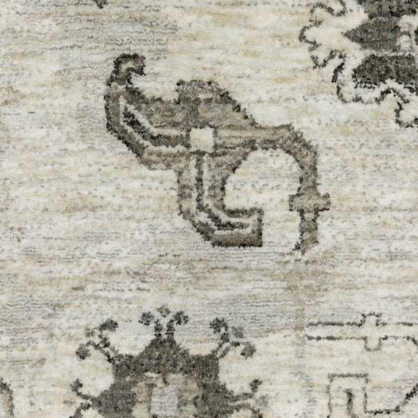 Oriental Weavers Chamberlain Indoor Area Rug - Luxurious Soft Polyester With Vintage Persian Motifs In Neutral Shades Ivory,Grey Polyester Cch06b100153st