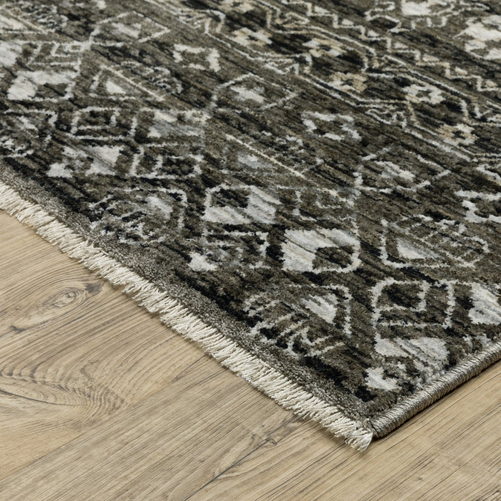 Oriental Weavers Chamberlain Indoor Area Rug - Luxurious Soft Polyester With Persian Motifs In Neutral Tones Black,Grey Polyester Cch07c100153st