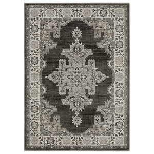 Oriental Weavers Chamberlain Indoor Area Rug - Luxurious Soft Polyester, Vintage Persian Motifs, Elegant Neutral Design Grey,Beige Polyester Cch08b300394st