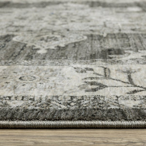 Oriental Weavers Chamberlain Indoor Area Rug - Luxurious Soft Polyester, Vintage Persian Motifs, Elegant Neutral Design Grey,Beige Polyester Cch08b300394st