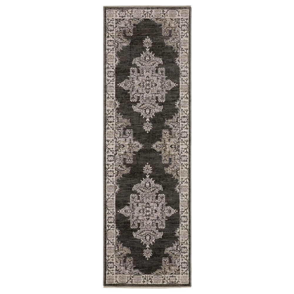 Oriental Weavers Chamberlain Indoor Area Rug - Luxurious Soft Polyester, Vintage Persian Motifs, Elegant Neutral Design Grey,Beige Polyester Cch08b068235st