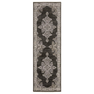 Oriental Weavers Chamberlain Indoor Area Rug - Luxurious Soft Polyester, Vintage Persian Motifs, Elegant Neutral Design Grey,Beige Polyester Cch08b068235st