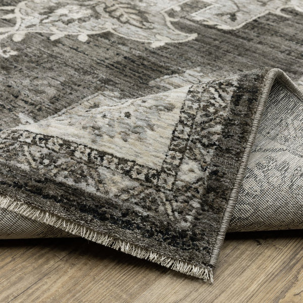 Oriental Weavers Chamberlain Indoor Area Rug - Luxurious Soft Polyester, Vintage Persian Motifs, Elegant Neutral Design Grey,Beige Polyester Cch08b200296st