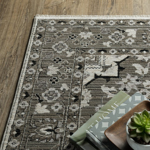 Oriental Weavers Chamberlain Indoor Area Rug - Soft Polyester Yarn, Vintage Persian Motifs, And Global Charm Ivory,Grey Polyester Cch09a160235st