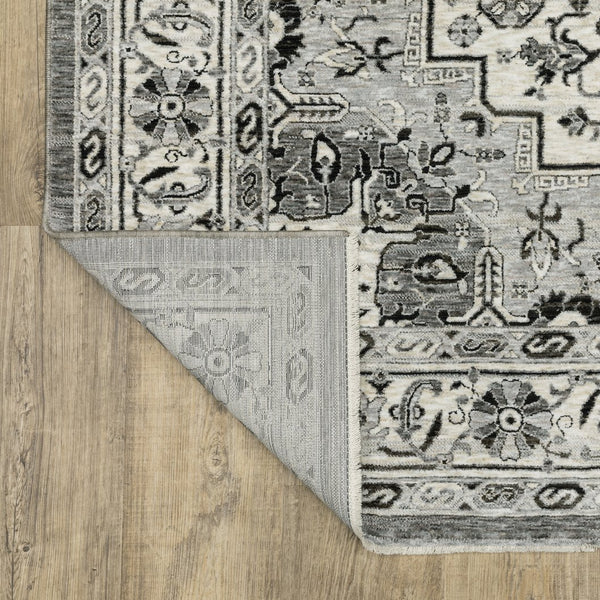 Oriental Weavers Chamberlain Indoor Area Rug - Luxuriously Soft Polyester With Elegant Persian Motifs For Your Home Grey,Ivory Polyester Cch10l068235st