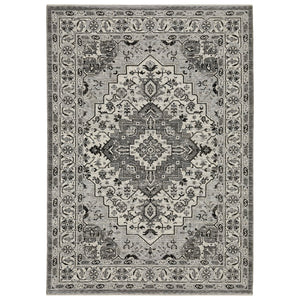 Oriental Weavers Chamberlain Indoor Area Rug - Luxuriously Soft Polyester With Elegant Persian Motifs For Your Home Grey,Ivory Polyester Cch10l240340st