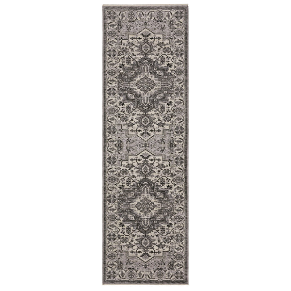 Oriental Weavers Chamberlain Indoor Area Rug - Luxuriously Soft Polyester With Elegant Persian Motifs For Your Home Grey,Ivory Polyester Cch10l068235st