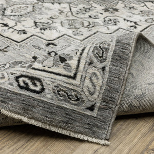 Oriental Weavers Chamberlain Indoor Area Rug - Luxuriously Soft Polyester With Elegant Persian Motifs For Your Home Grey,Ivory Polyester Cch10l068235st