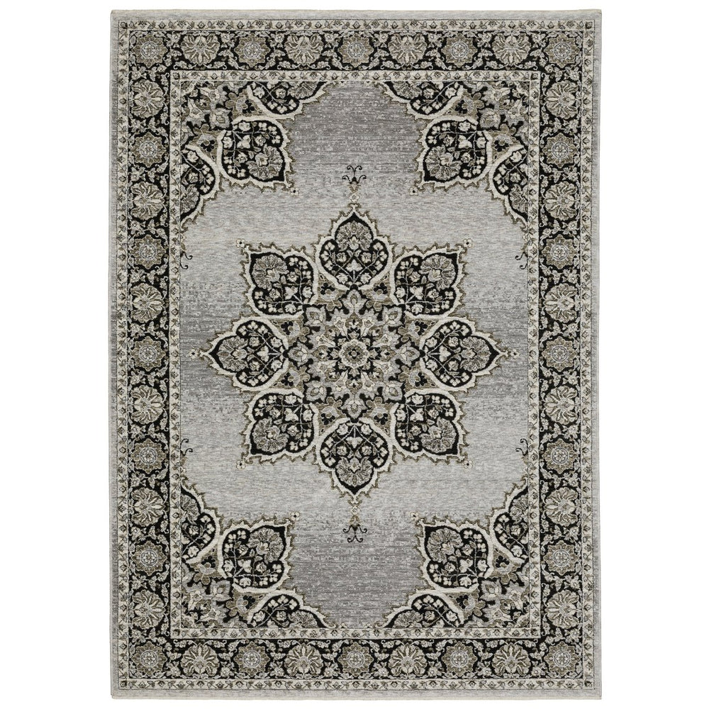 Oriental Weavers Chamberlain Indoor Area Rug - Luxurious Soft Polyester, Persian Motifs, Elegant Neutral Shades Grey,Black Polyester Cch11l300394st
