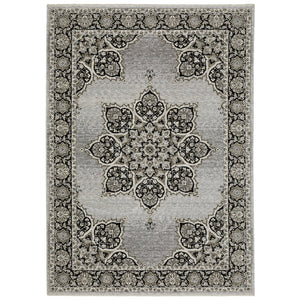 Oriental Weavers Chamberlain Indoor Area Rug - Luxurious Soft Polyester, Persian Motifs, Elegant Neutral Shades Grey,Black Polyester Cch11l300394st