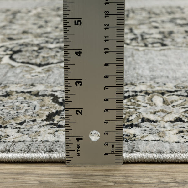 Oriental Weavers Chamberlain Indoor Area Rug - Luxurious Soft Polyester, Persian Motifs, Elegant Neutral Shades Grey,Black Polyester Cch11l068235st