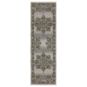 Oriental Weavers Chamberlain Indoor Area Rug - Luxurious Soft Polyester, Persian Motifs, Elegant Neutral Shades Grey,Black Polyester Cch11l068235st