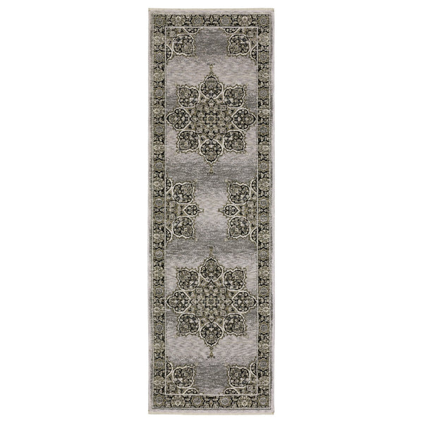Oriental Weavers Chamberlain Indoor Area Rug - Luxurious Soft Polyester, Persian Motifs, Elegant Neutral Shades Grey,Black Polyester Cch11l068235st