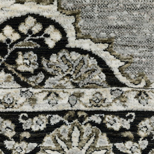 Oriental Weavers Chamberlain Indoor Area Rug - Luxurious Soft Polyester, Persian Motifs, Elegant Neutral Shades Grey,Black Polyester Cch11l068235st