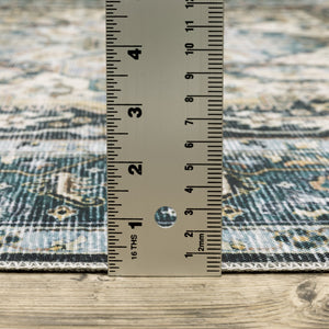 Oriental Weavers Charleston Indoor Area Rug - Machine Washable, Non-slip, Durable Design For Family Spaces And Style Blue,Ivory Polyester Ccha01061244st