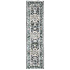 Oriental Weavers Charleston Indoor Area Rug - Machine Washable, Non-slip, Durable Design For Family Spaces And Style Blue,Ivory Polyester Ccha01061244st