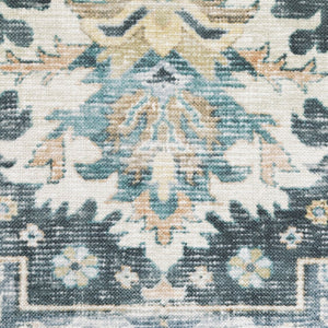 Oriental Weavers Charleston Indoor Area Rug - Machine Washable, Non-slip, Durable Design For Family Spaces And Style Blue,Ivory Polyester Ccha01061244st