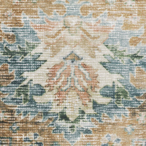 Oriental Weavers Charleston Indoor Area Rug - Machine Washable Polyester With Non-slip Backing For Family Spaces Blue,Gold Polyester Ccha02228305st