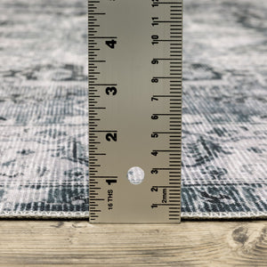 Oriental Weavers Charleston Indoor Area Rug - Machine Washable, Non-slip Backing, Perfect For High-traffic Areas Navy,Ivory Polyester Ccha03061244st