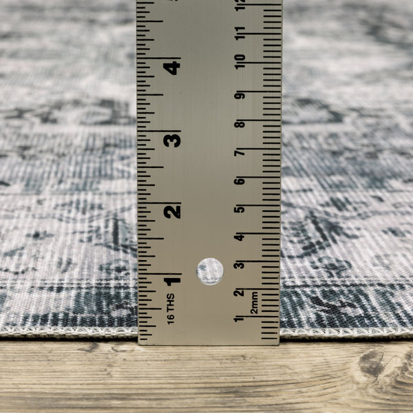 Oriental Weavers Charleston Indoor Area Rug - Machine Washable, Non-slip Backing, Perfect For High-traffic Areas Navy,Ivory Polyester Ccha03061244st