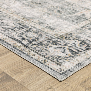 Oriental Weavers Charleston Indoor Area Rug - Machine Washable, Non-slip Backing, Perfect For High-traffic Spaces Charcoal,Grey Polyester Ccha07061244st