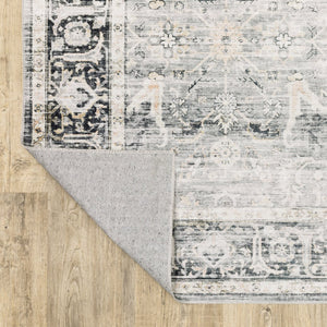 Oriental Weavers Charleston Indoor Area Rug - Machine Washable, Non-slip Backing, Perfect For High-traffic Spaces Charcoal,Grey Polyester Ccha07061244st