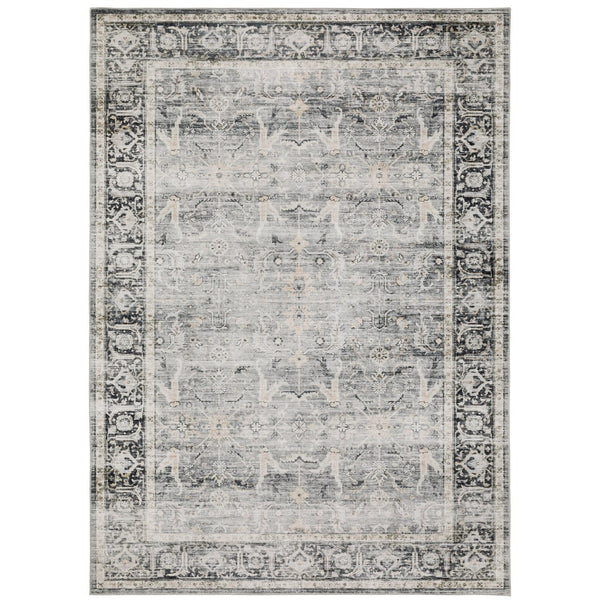 Oriental Weavers Charleston Indoor Area Rug - Machine Washable, Non-slip Backing, Perfect For High-traffic Spaces Charcoal,Grey Polyester Ccha07107168st