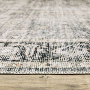 Oriental Weavers Charleston Indoor Area Rug - Machine Washable, Non-slip Backing, Perfect For High-traffic Spaces Charcoal,Grey Polyester Ccha07061244st
