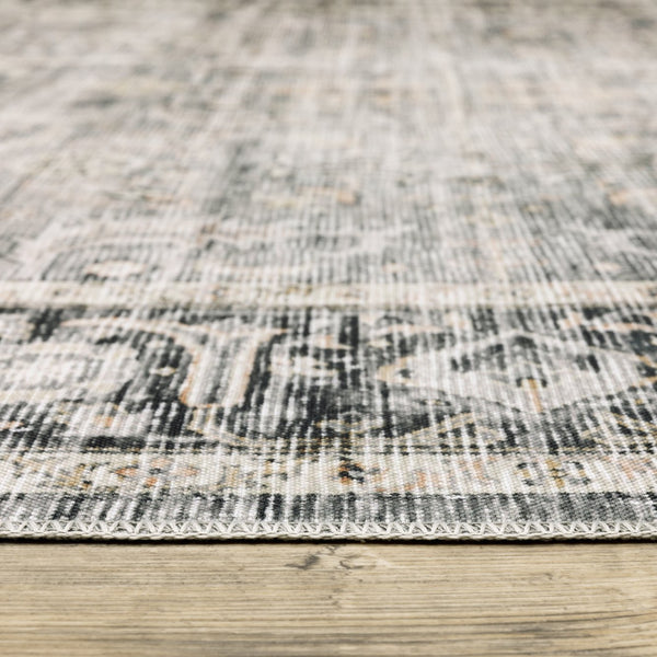Oriental Weavers Charleston Indoor Area Rug - Machine Washable, Non-slip Backing, Perfect For High-traffic Spaces Charcoal,Grey Polyester Ccha07061244st