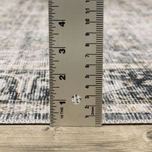 Oriental Weavers Charleston Indoor Area Rug - Machine Washable, Non-slip Backing, Perfect For High-traffic Spaces Charcoal,Grey Polyester Ccha07061244st