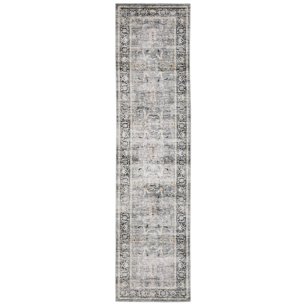 Oriental Weavers Charleston Indoor Area Rug - Machine Washable, Non-slip Backing, Perfect For High-traffic Spaces Charcoal,Grey Polyester Ccha07061244st