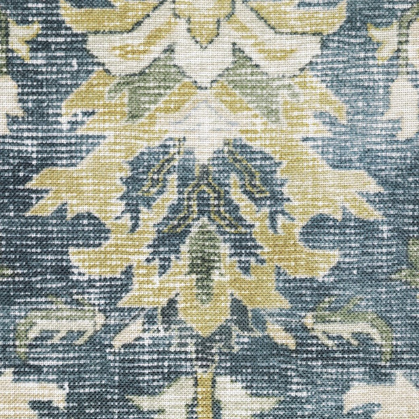 Oriental Weavers Charleston Indoor Area Rug - Machine Washable, Non-slip Backing, Distressed Traditional Design Blue,Gold Polyester Ccha08061091st