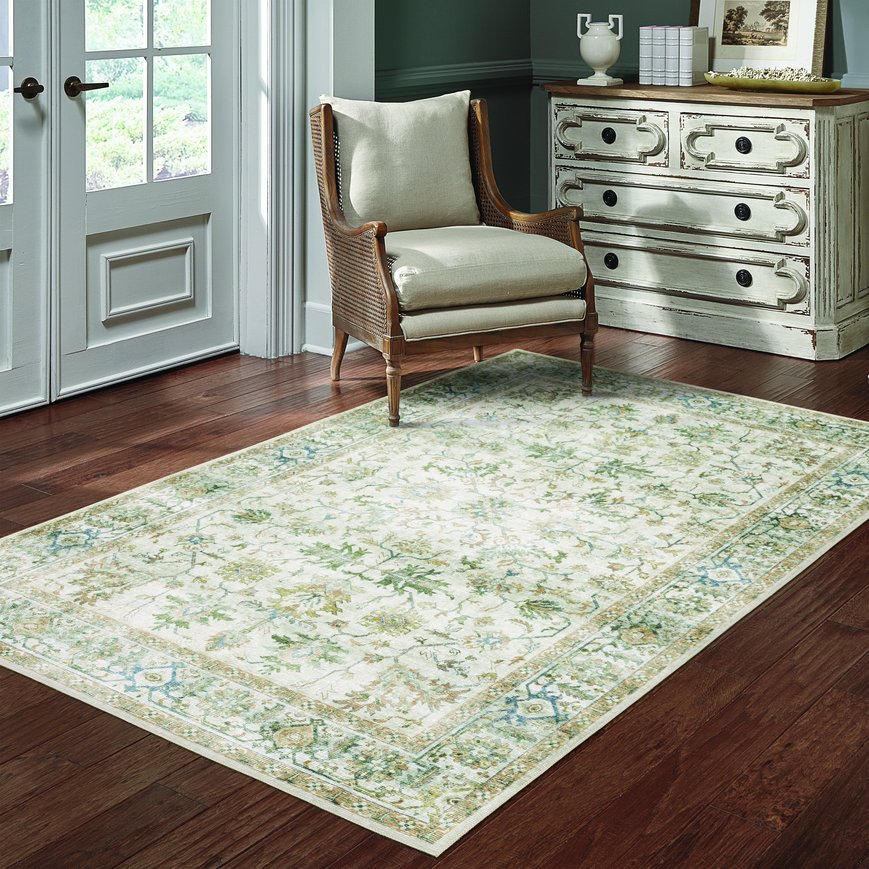 Oriental Weavers Charleston Indoor Area Rug - Machine Washable Polyester With Non-slip Backing For High-traffic Areas Gray,Multi Polyester Ccha10107168st
