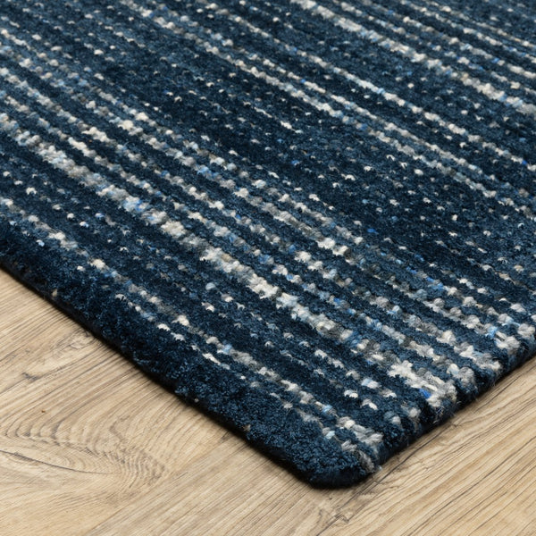 Oriental Weavers Circa Hand-tufted Indoor Area Rug – Luxurious Viscose And Wool Blend, Textured Design For Comfort Navy,Blue Viscose Ccir06243304st