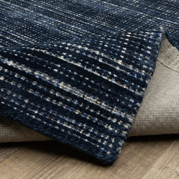 Oriental Weavers Circa Hand-tufted Indoor Area Rug – Luxurious Viscose And Wool Blend, Textured Design For Comfort Navy,Blue Viscose Ccir06243304st