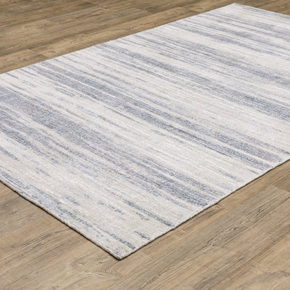 Oriental Weavers Clarke Ivory And Blue Indoor Area Rug - Luxurious Hand-loomed Wool With Subtle Modern Elegance Ivory,Blue Wool Ccla04305427st