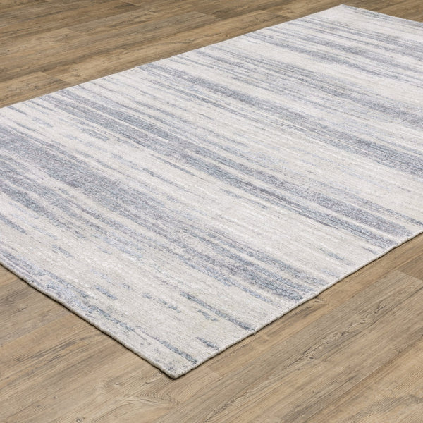 Oriental Weavers Clarke Ivory And Blue Indoor Area Rug - Luxurious Hand-loomed Wool With Subtle Modern Elegance Ivory,Blue Wool Ccla04305427st