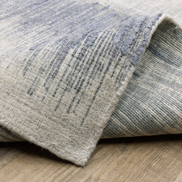 Oriental Weavers Clarke Blue/Ivory Indoor Area Rug - Luxurious Hand-loomed Wool & Viscose For Effortless Elegance Blue,Ivory Wool Ccla06275366st