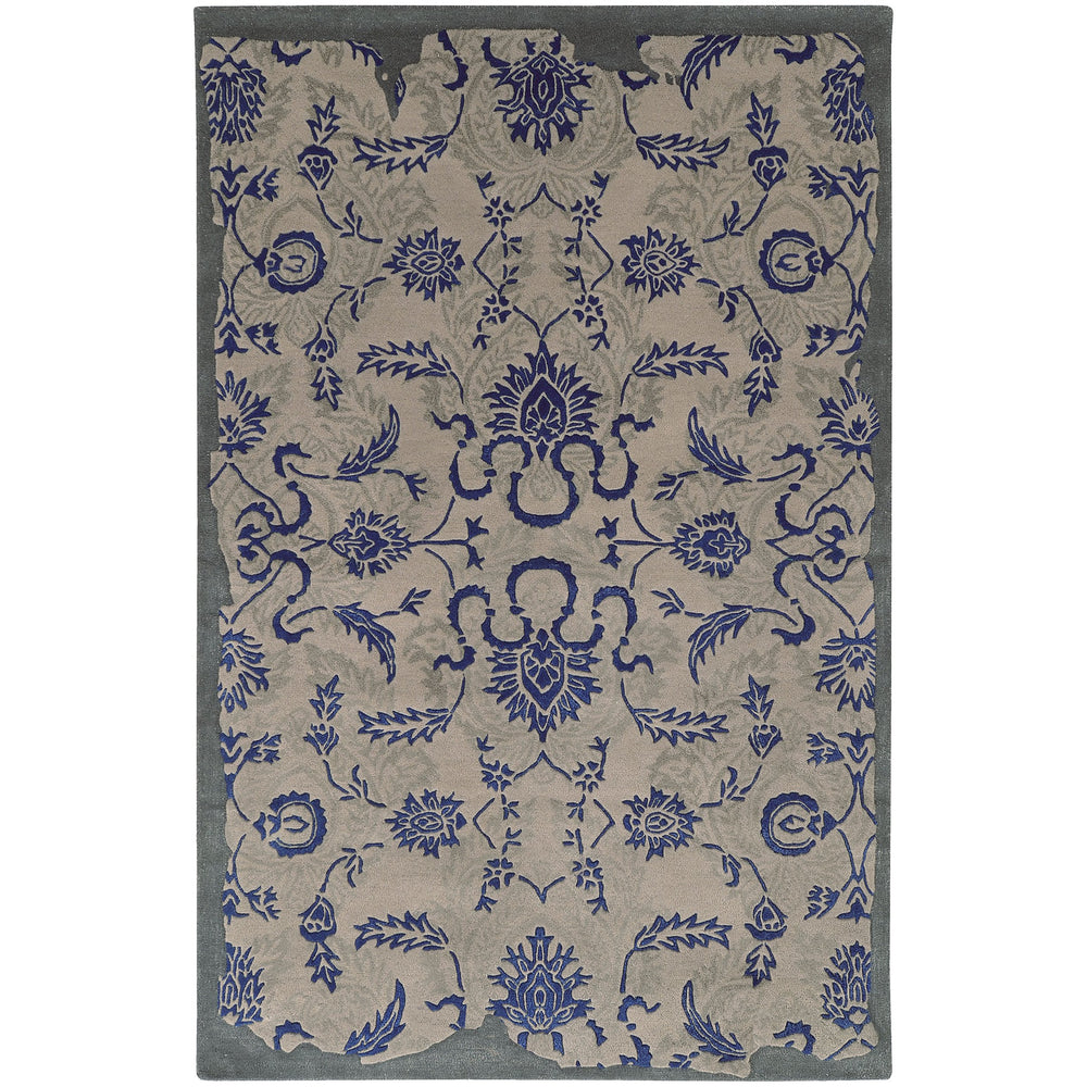 Oriental Weavers Color Influence Handcrafted Indoor Area Rug - Stylish Blend Of Neutrals With Vibrant Accents Grey,Blue Wool C45105305396st