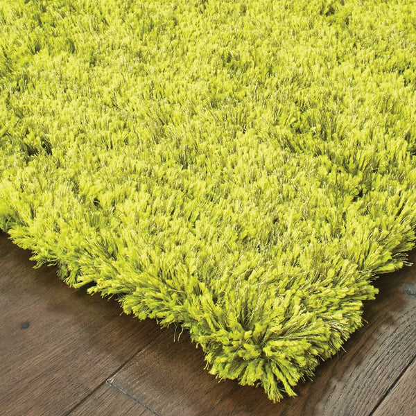 Oriental Weavers Cosmo Shag Plush Indoor Area Rug - Handmade With Thick Yarn For Comfort And Stylish Texture Green Polyester C81101099160st