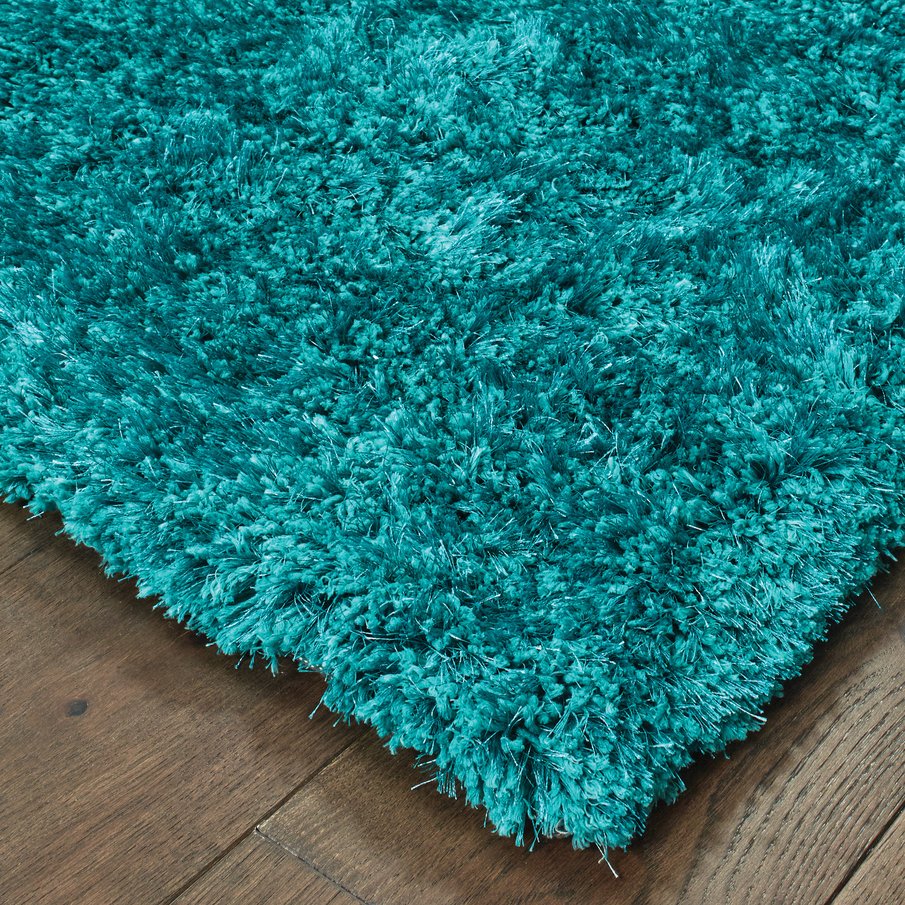 Oriental Weavers Cosmo Shag Indoor Area Rug - Plush Handmade Design With Thick Yarn For Ultimate Comfort & Style Teal Polyester C81104099160st