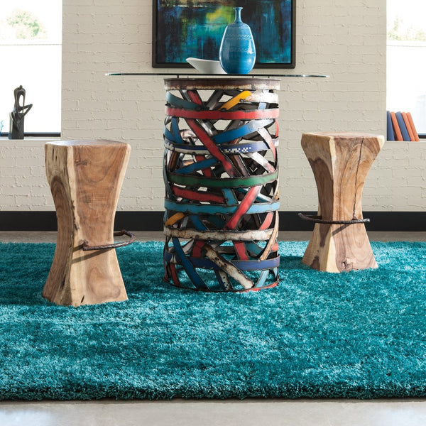 Oriental Weavers Cosmo Shag Indoor Area Rug - Plush Handmade Design With Thick Yarn For Ultimate Comfort & Style Teal Polyester C81104099160st